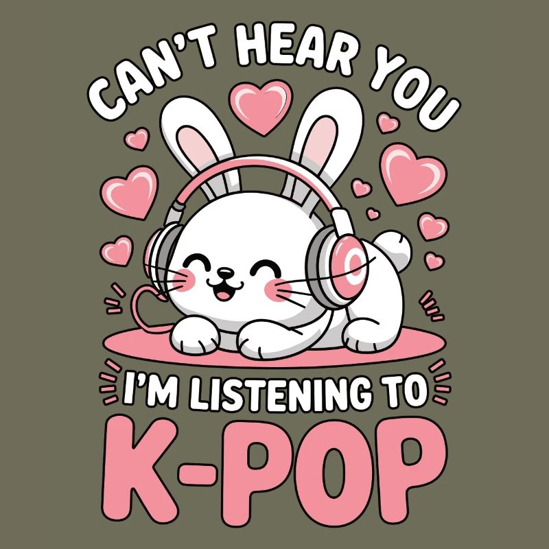 K-Pop Bunny mit Kopfhörern