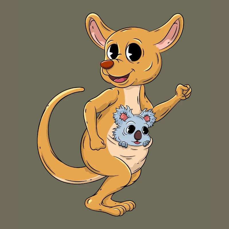 Kangaroo with Koala Baby