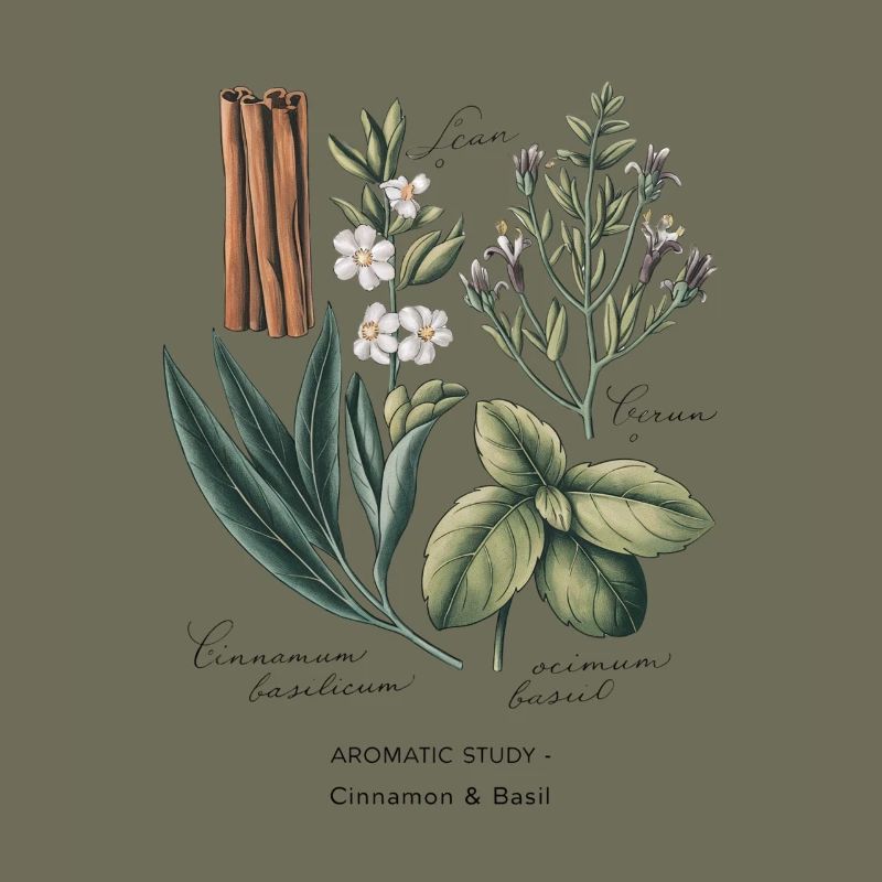 Botanical Art - Cinnamon & Basil