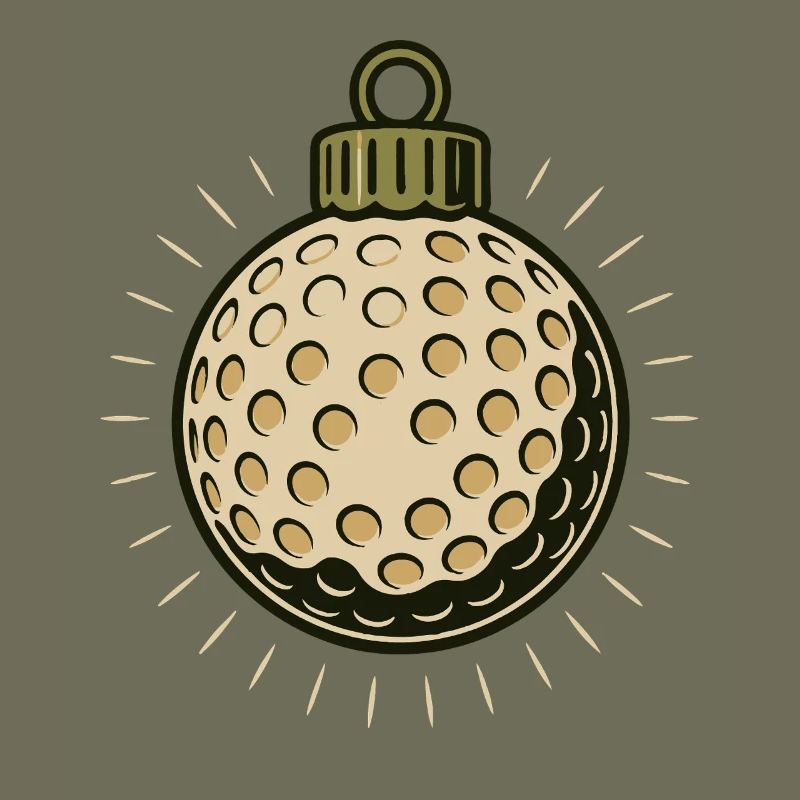 Lustiges Golf-Weihnachtskugel-Design
