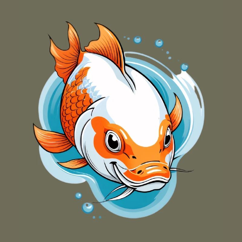 Koi Karpfen Farbexplosion Illustration