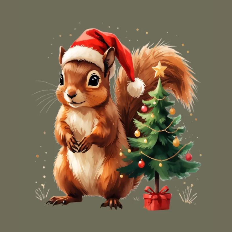 Christmas Squirrel Charm