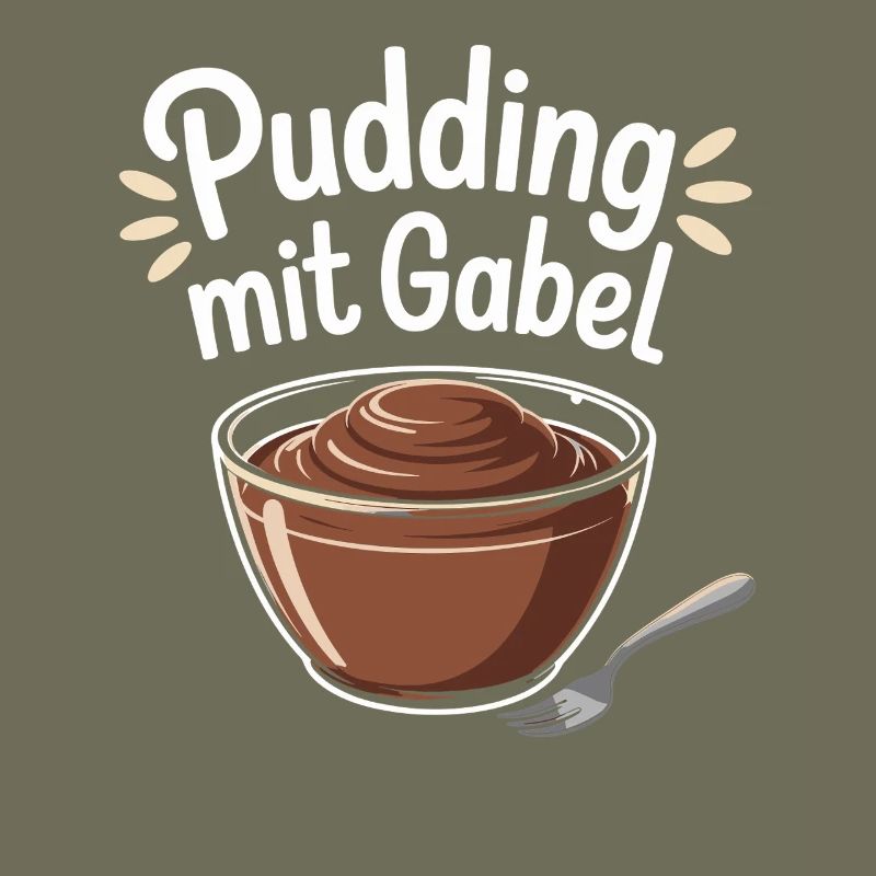 Pudding with fork