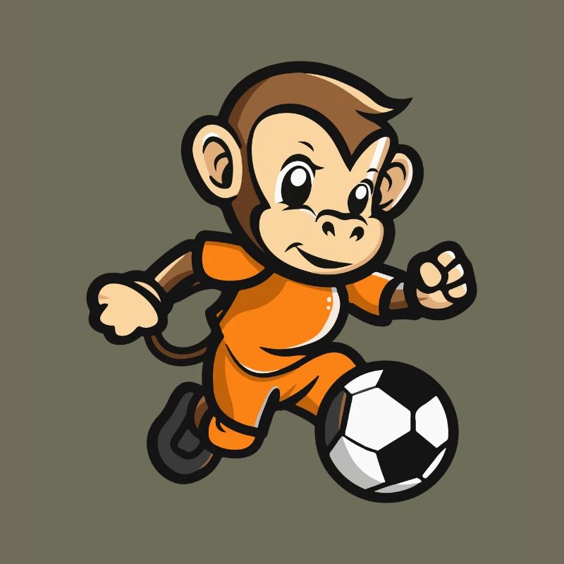 Affe Comic Fußball