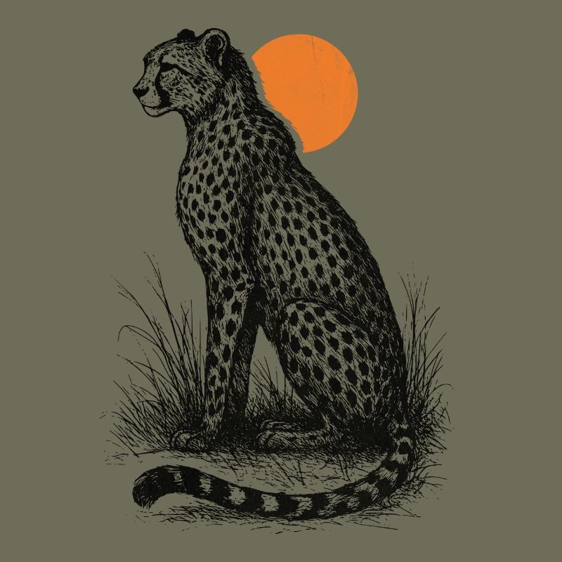 Guépard au coucher du soleil