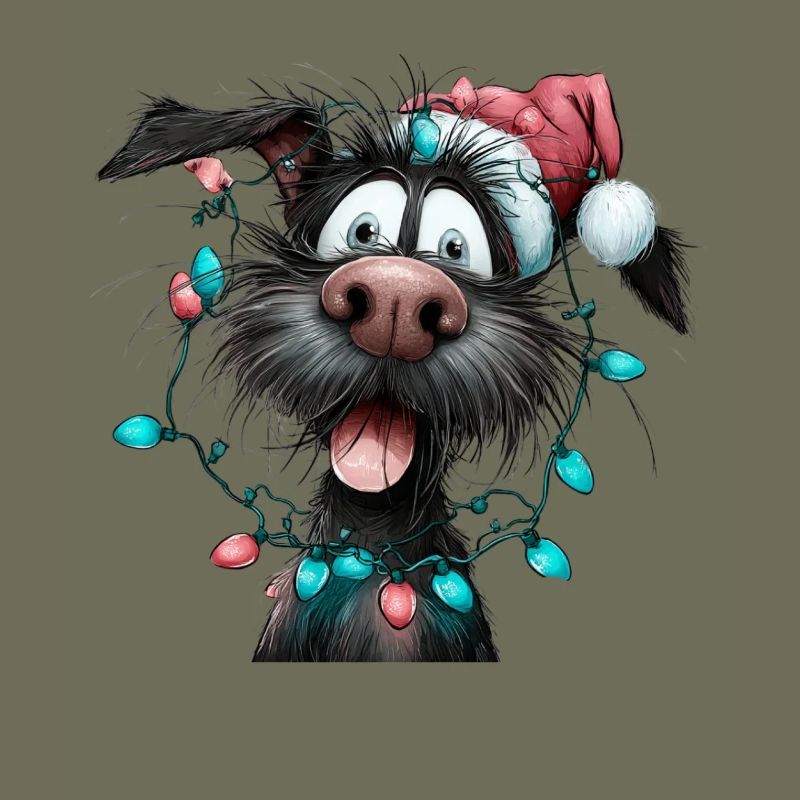 Weihnachtswuff mit Lichterkette