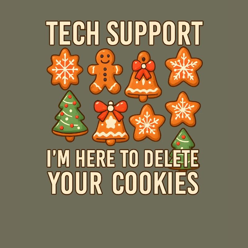 Technischer Support Cookies Humor Illustration