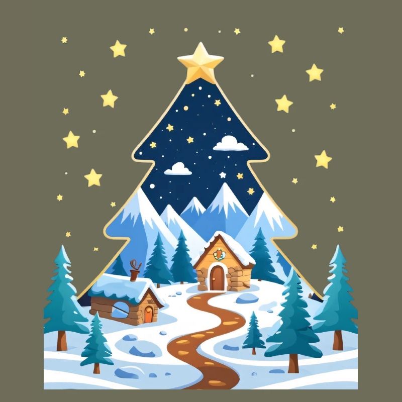 Winterwald im Sternbaum-Design