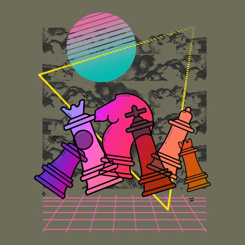 Neon Chess Collage