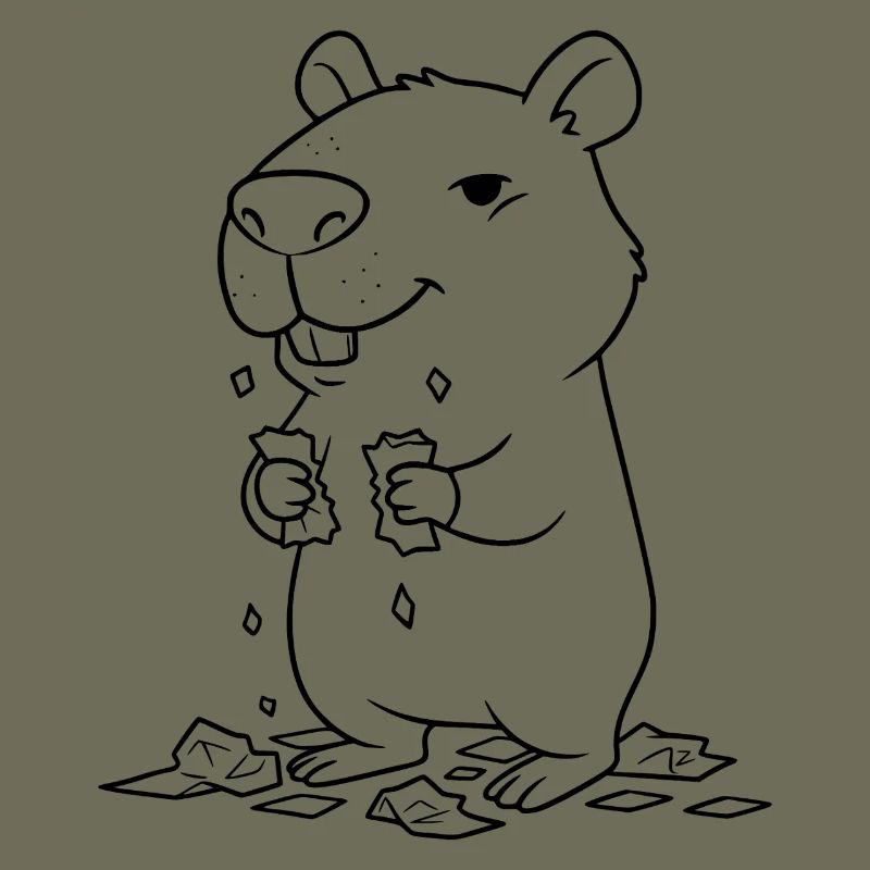 Capybara eats homework