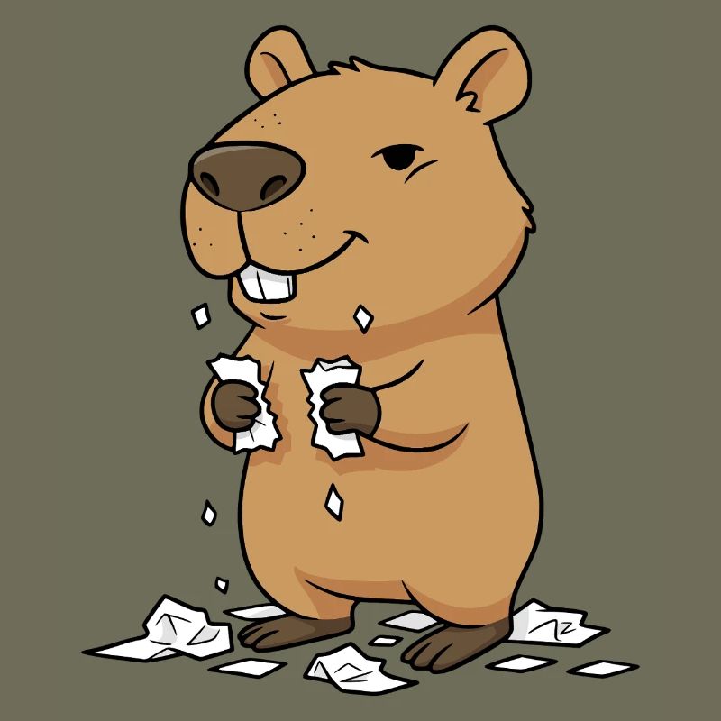 Capybara eats homework