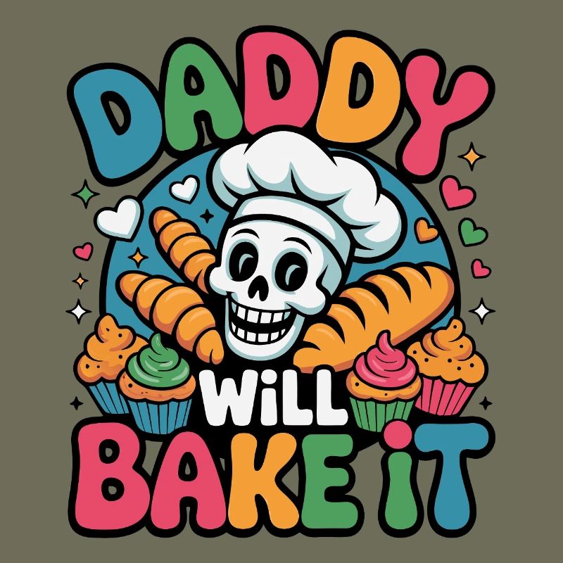 Daddy Will Bake It Skull Bakery