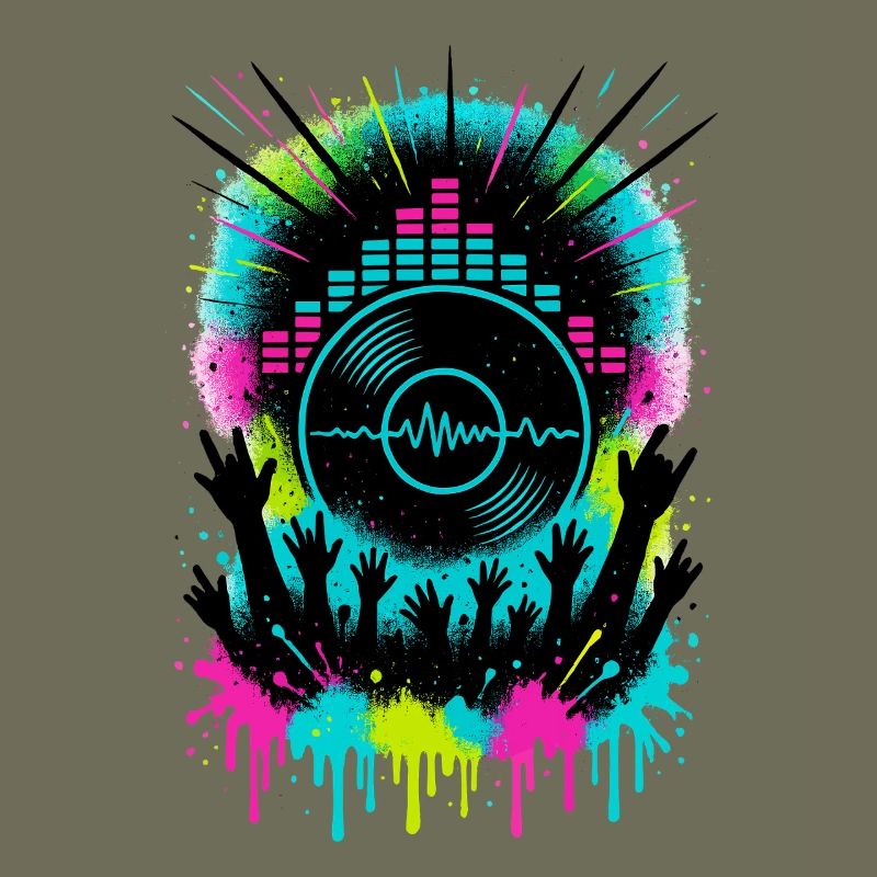 Festival de musique Audience Equalizer Vinyle Wave