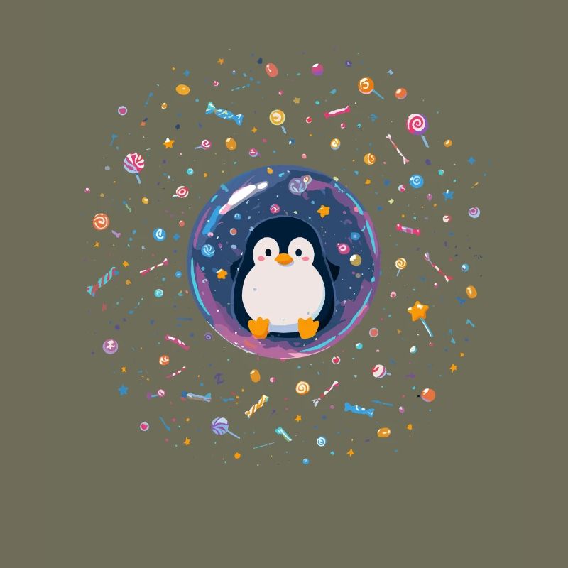 Penguin Glaskugel mit Süßigkeiten