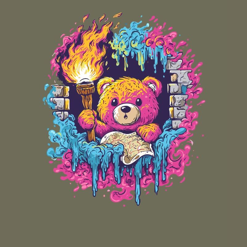 Fabelteddy im Farbfluss
