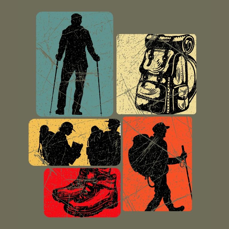 Hiking trail collage