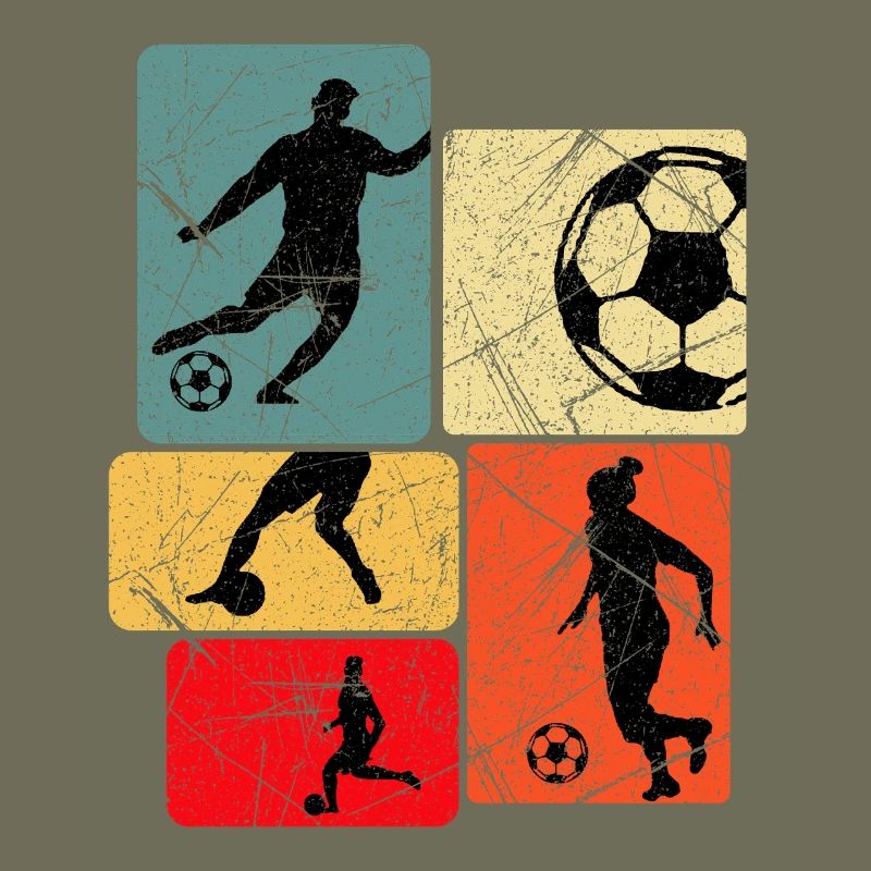 Retro Silhouette Football Pattern