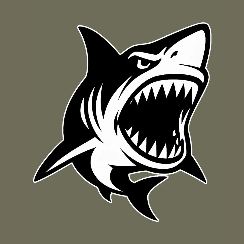 Requin à la bouche ouverte montrant les dents