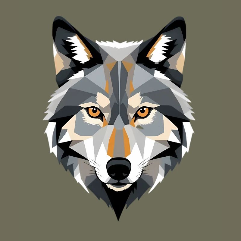 Geometric Wolf Head