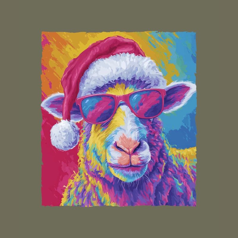 Sheep Christmas Portrait