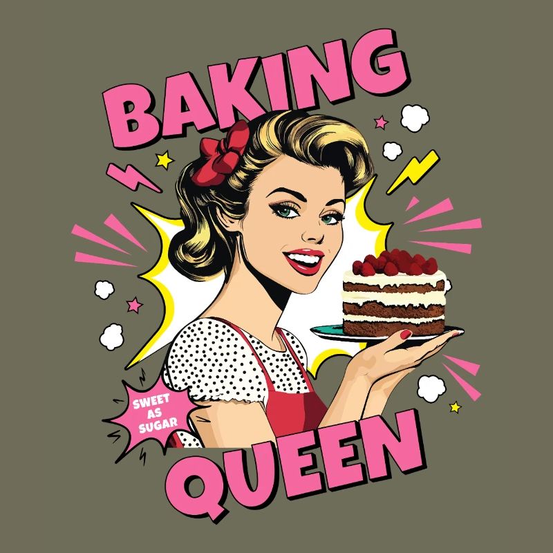 Cuisson Gâteau Cuisson Reine Cuisson Fée Boulanger Pop Art
