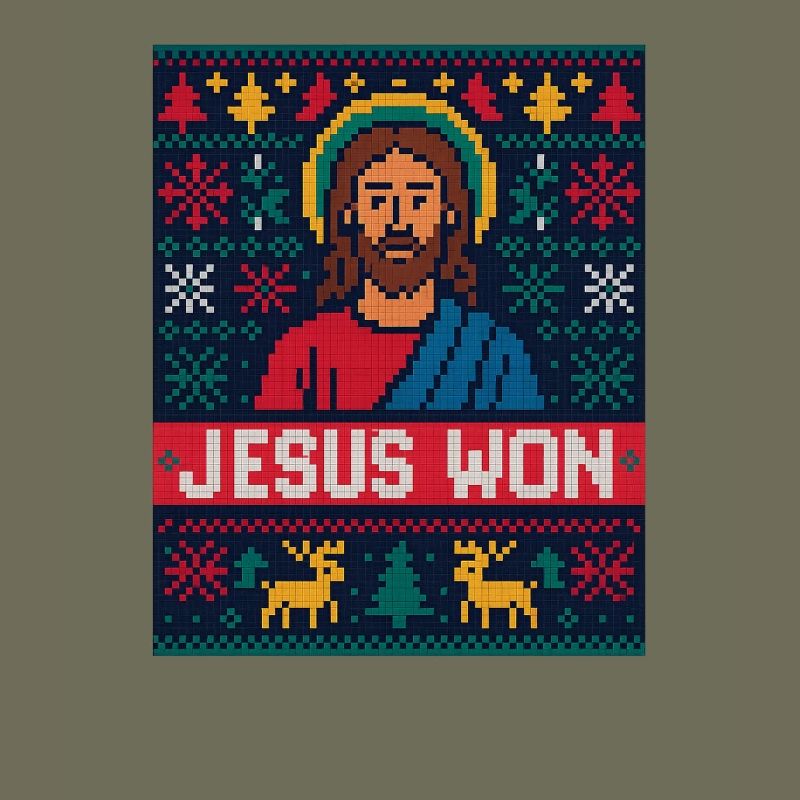 Jesus Won Pixel Weihnachtschristlicher Glaube