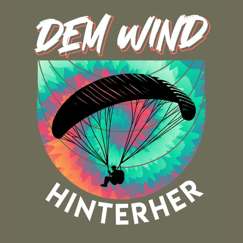 Gleitschirmflieger DEM WIND HINTERHER Lustig