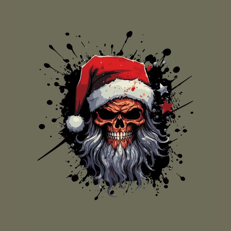 Santa's Skull Gothic Christmas