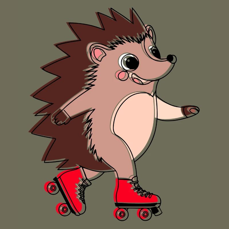 Hérisson en roller - Niglo en roller 