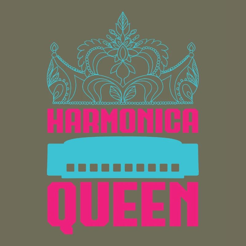 Funny Harmonica Player Queen Harmonica
