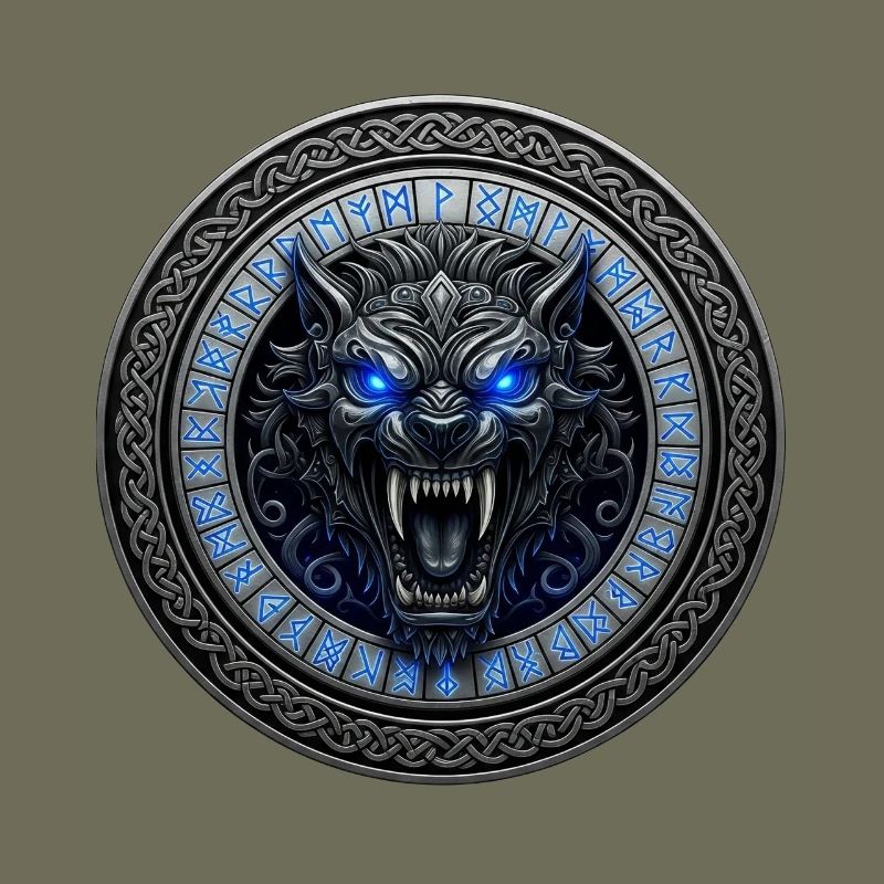 Helheim Creation /Moon Wolf Rune Shield
