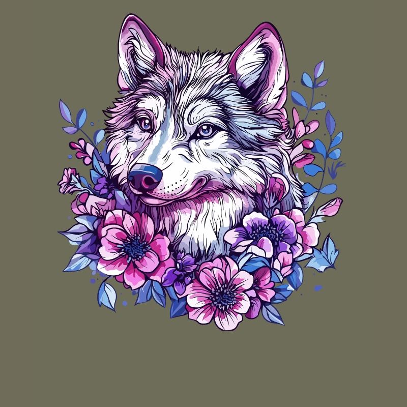 Loup fleur : explosion de couleurs dans la couronne de fleurs