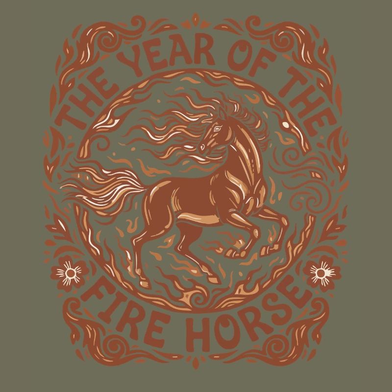 Année de la conception de la célébration du cheval de feu