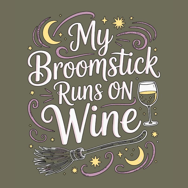Witchcraft My Broomstick Runs On Moon Magic Wicca