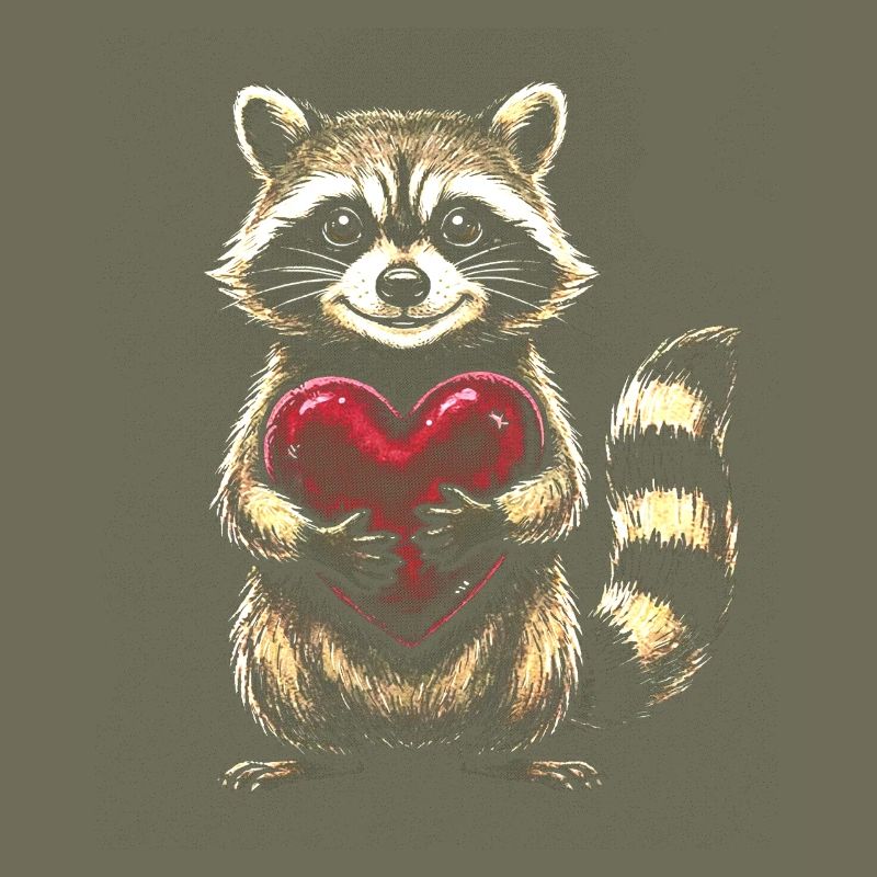 Raccoon Heart Hug