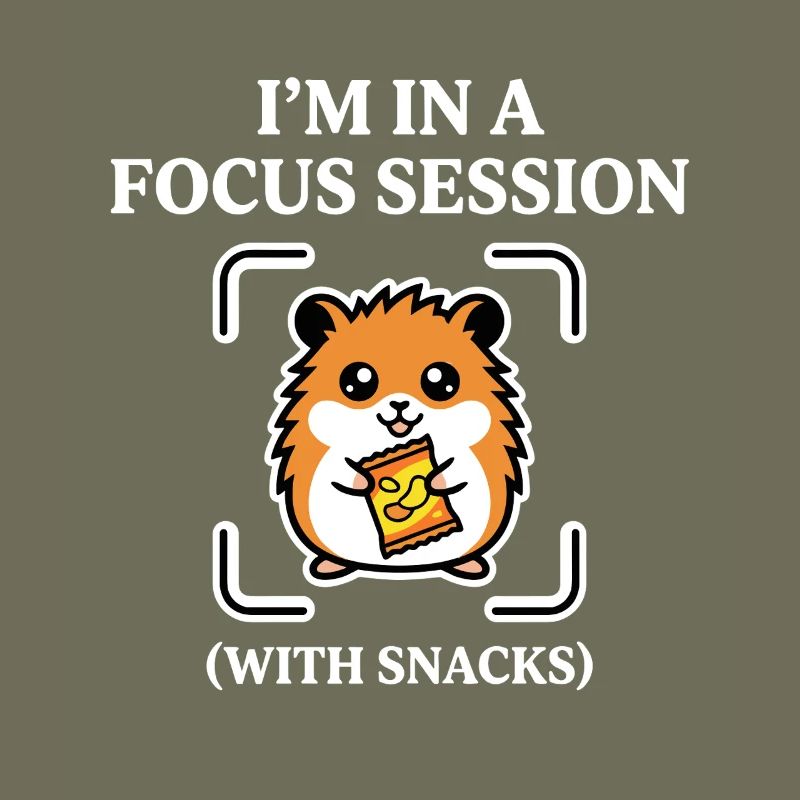Séance de concentration avec des snacks Humour de hamster