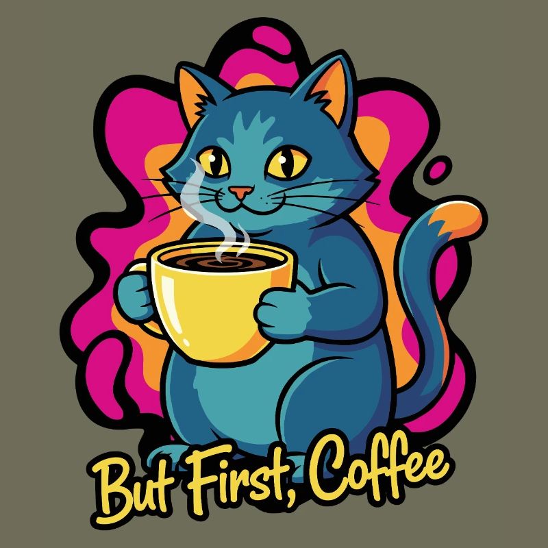 Kaffee Katze – But First Coffee