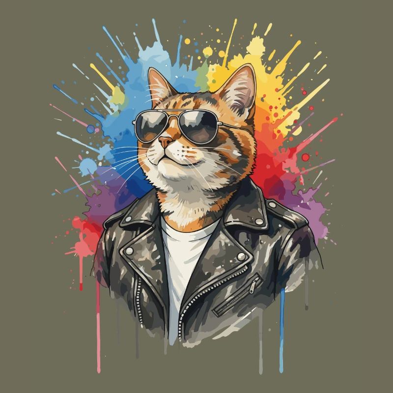 Katze mit Sonnenbrille, Coole Katze