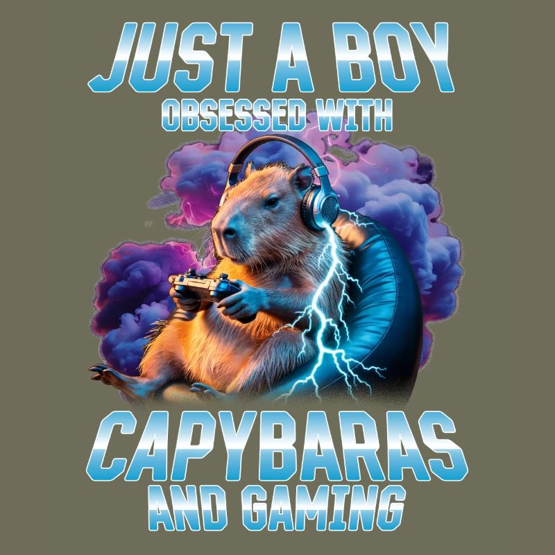 Funny Gaming Gamer Capybara