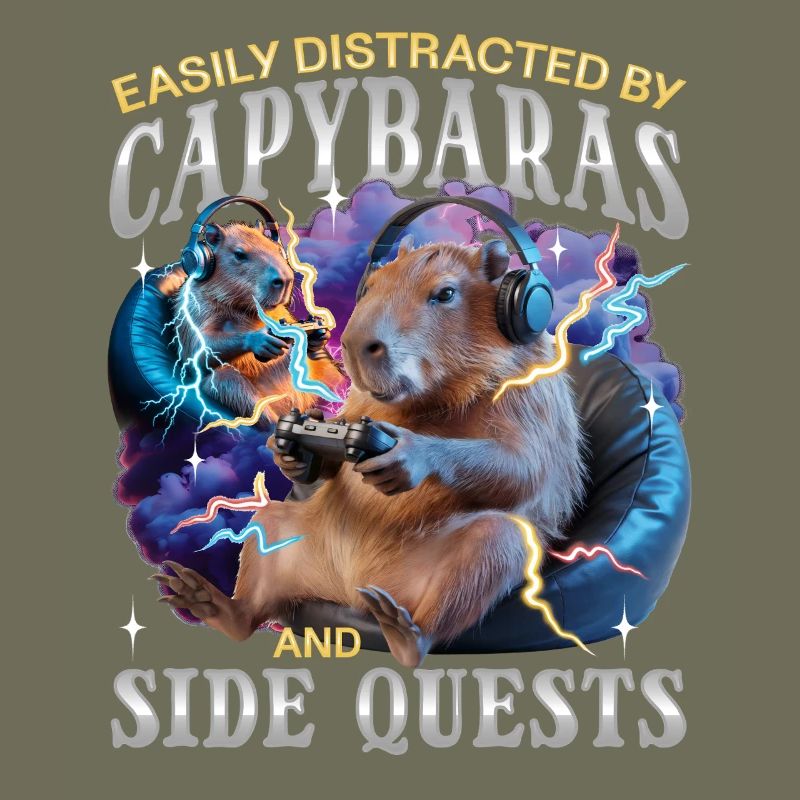 Funny Gaming Gamer Capybara
