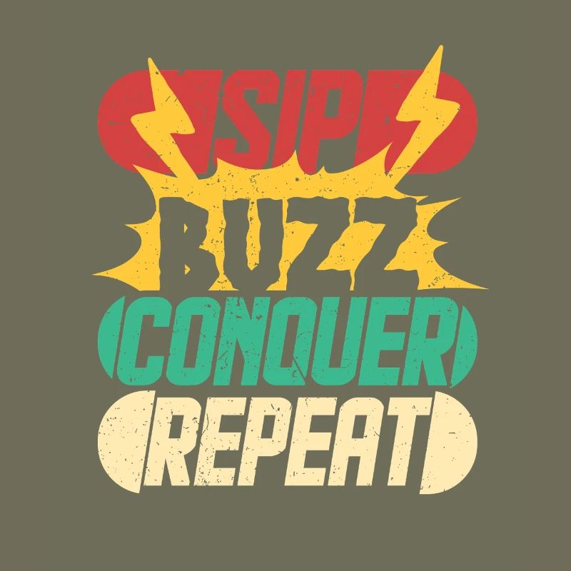 Energy Drink Sip Buzz Conquer