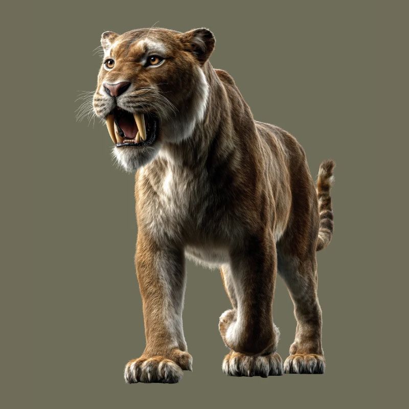 Saber-toothed tiger Smilodon Big cat Sabertooth tiger