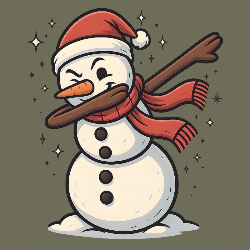 Dabbender Schneemann Dab Winter