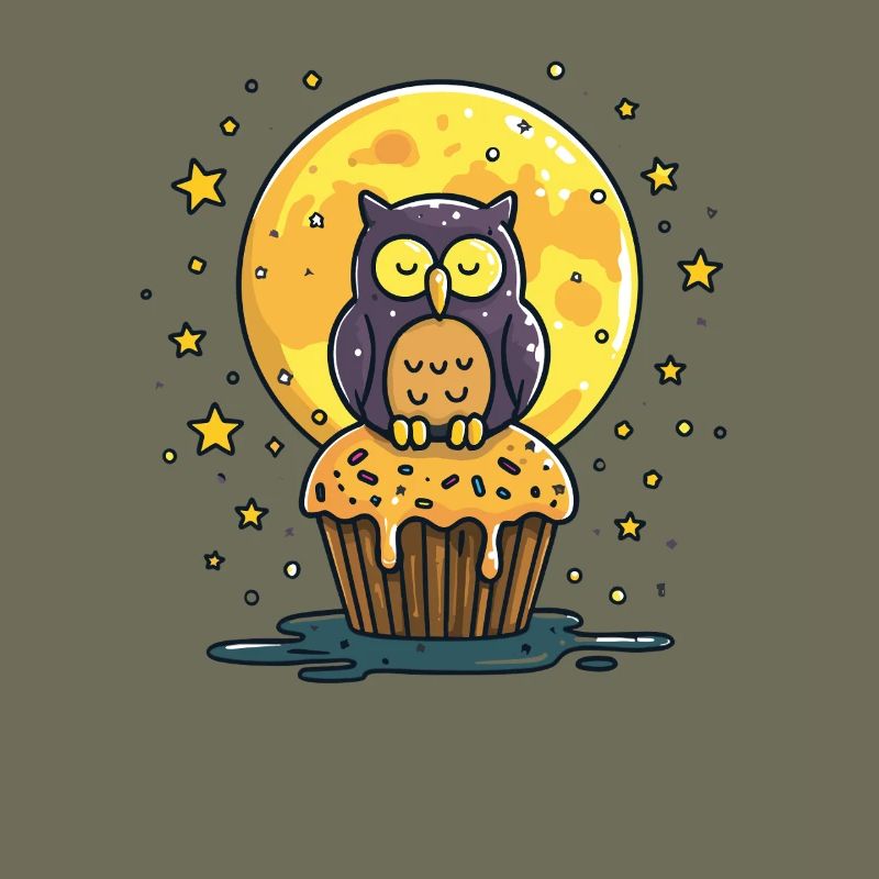 Nacht Eulen Cupcake