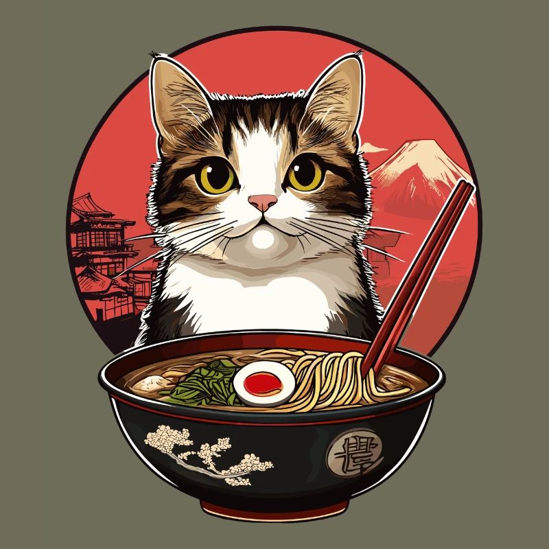 Cats with ramen