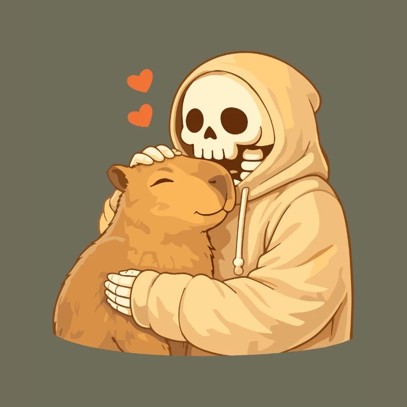 Cozy Skeleton with Capybara – Security