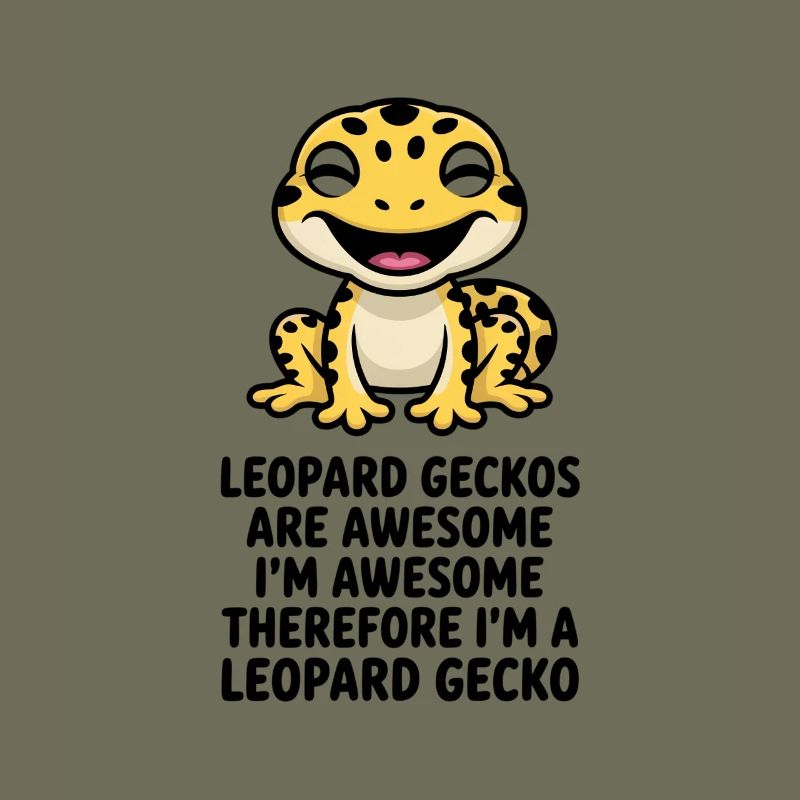 Smiling Yellow Gecko Cartoon