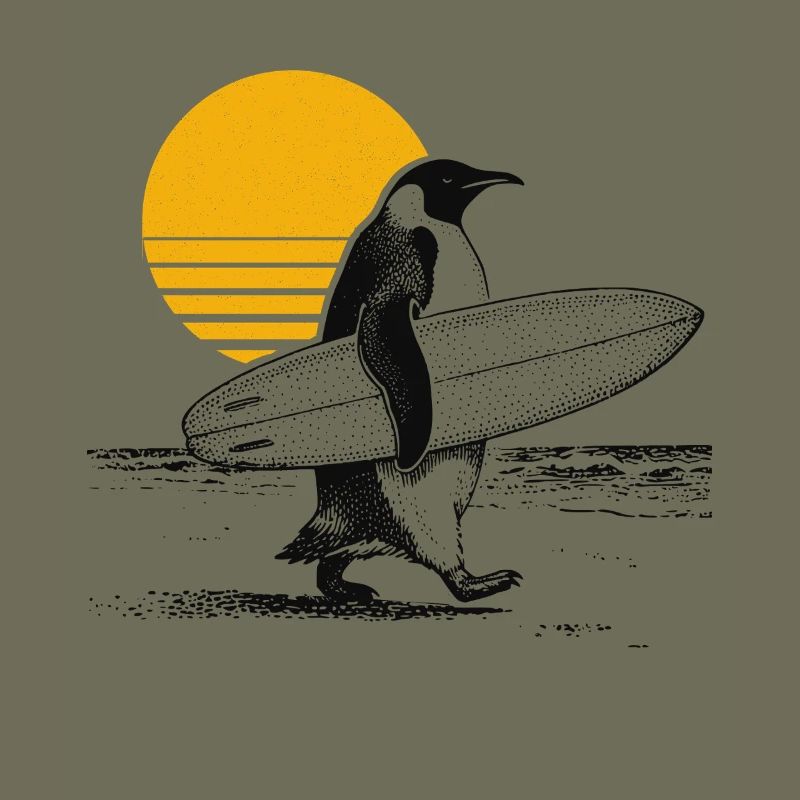 Surfeur Pingouin