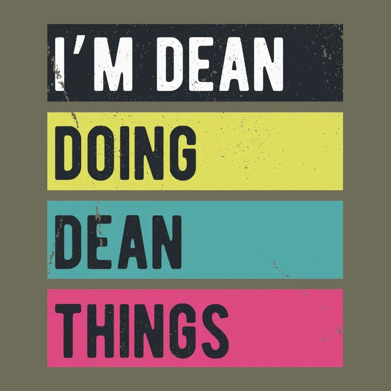 Ich bin Dean Mache Dean Dinge Retrofarben