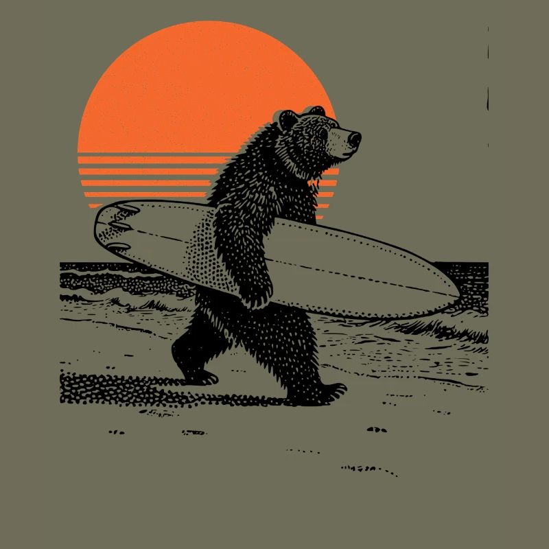 Bear with board